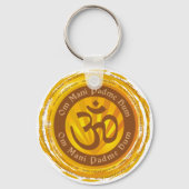 Tibetan Mantra met Aum Symbool Sleutelhanger (Voorkant)