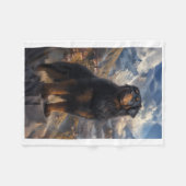 Tibetan Mastiff Bergzicht Sticker Fleece Deken (Voorkant (Horizontaal))