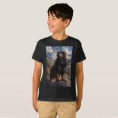 Tibetan Mastiff Bergzicht Sticker T-shirt (Voorkant volledig)