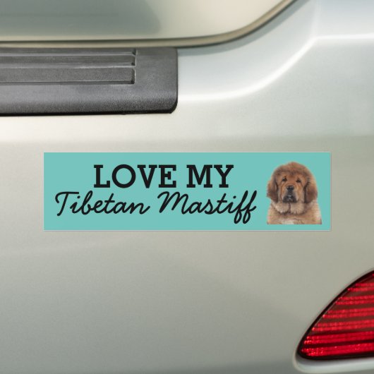 Tibetan Mastiff-bumper sticker (Op auto)