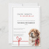 Tibetan Mastiff Christmas Party Cozy Red Scarf Kaart (Voorkant)