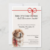 Tibetan Mastiff • Christmas Party Invitation Feestdagenkaart (Voorkant)