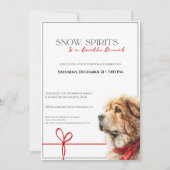 Tibetan Mastiff Christmas Party Invitation  Kaart (Voorkant)