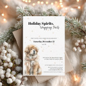 Tibetan Mastiff Christmas Party Invitation  Kaart