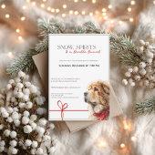 Tibetan Mastiff Christmas Party Invitation  Kaart
