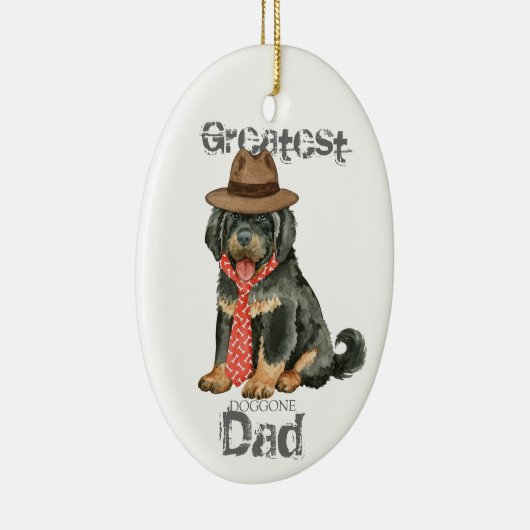 Tibetan Mastiff Dad Ceramic Ornament (Rechts)