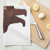 Tibetan Mastiff dog cartoon illustration Theedoek (Quarter Fold)