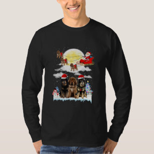 Tibetan Mastiff Dog Santa Sleigh Kerstmis Lover  T-shirt