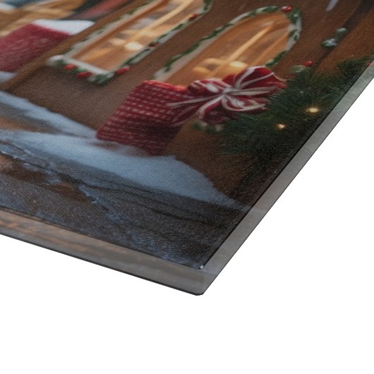 Tibetan Mastiff Dogs Christmas Snow Holiday Snijplank (Hoek)