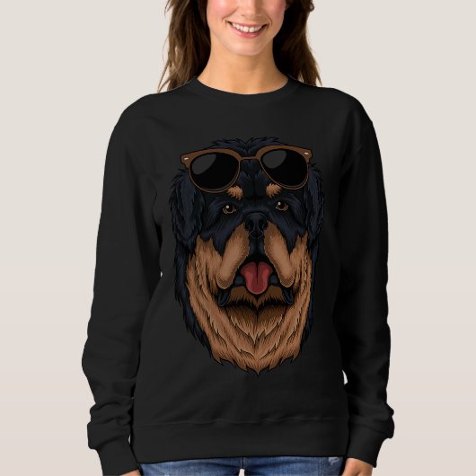 Tibetan mastiff eyeglasses  dog trui (Voorkant)