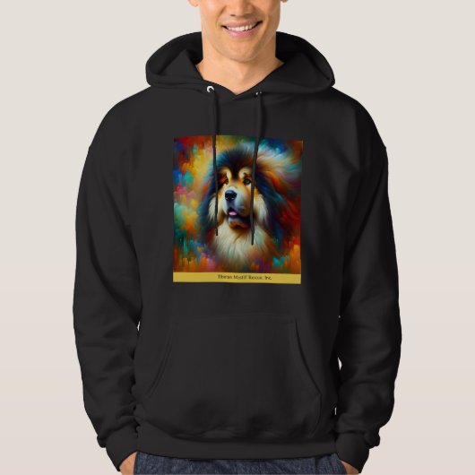Tibetan Mastiff Head Hoodie (Voorkant)
