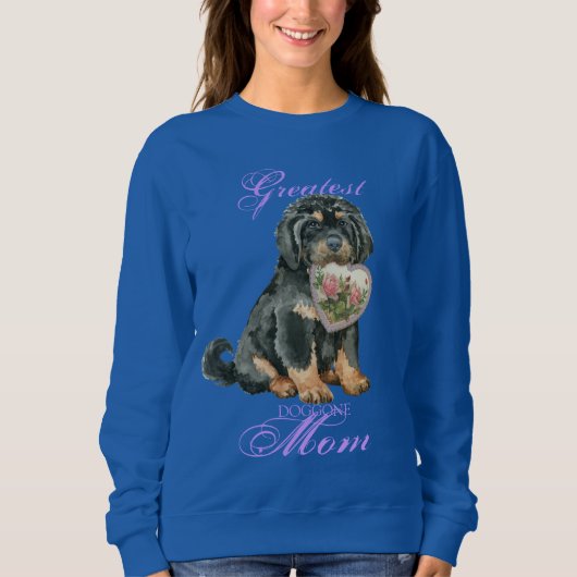 Tibetan Mastiff Heart Mam Long Sleeve T-Shirt (Voorkant)