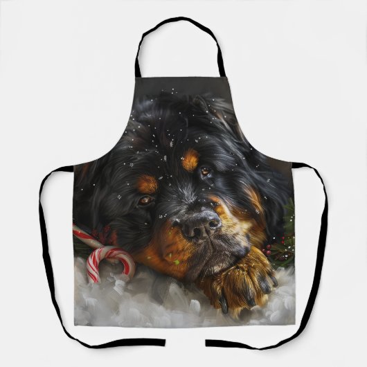 Tibetan Mastiff-hond kerstfeest  Schort (Voorkant)
