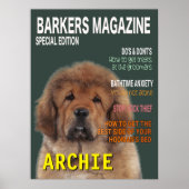 Tibetan Mastiff Parody Magazine Hoesje Poster (Voorkant)