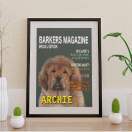 Tibetan Mastiff Parody Magazine Hoesje Poster