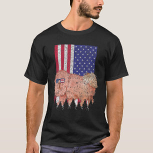 Tibetan Mastiff Patriotic Dog USA Pride American F T-shirt