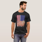 Tibetan Mastiff Patriotic Dog USA Pride American F T-shirt (Voorkant volledig)