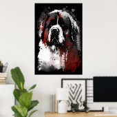 Tibetan Mastiff Portrait Poster (Thuiskantoor)
