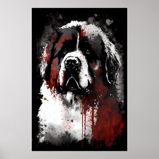 Tibetan Mastiff Portrait Poster (Voorkant)