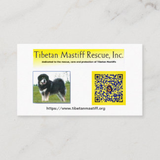 Tibetan Mastiff Rescue, Inc. Informatie Bedrijf Visitekaartje