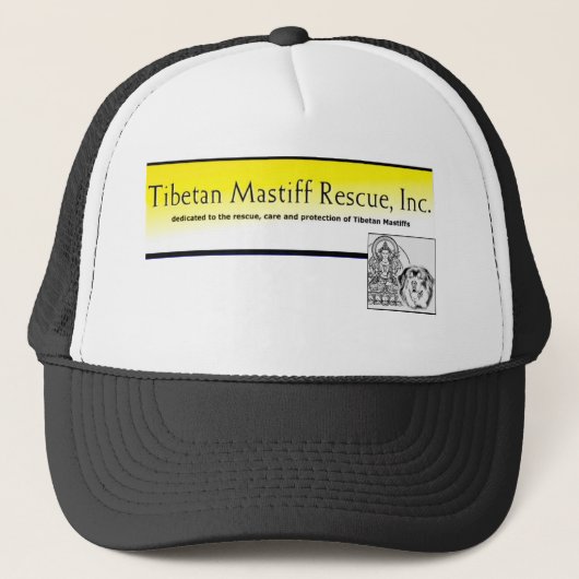Tibetan Mastiff Rescue Trucker Hat Pet (Voorkant)
