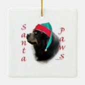 Tibetan Mastiff Santa Paws Keramisch Ornament (Achterkant)