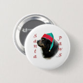 Tibetan Mastiff Santa Paws Ronde Button 5,7 Cm (Voorkant /achterkant)
