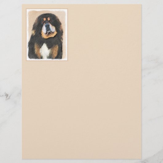 Tibetan Mastiff-schildering - Cute Original Dog Ar (Voorkant)