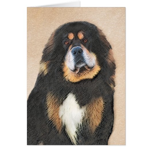 Tibetan Mastiff-schildering - Cute Original Dog Ar (Voorkant)