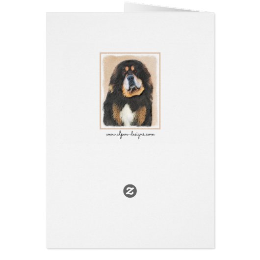 Tibetan Mastiff-schildering - Cute Original Dog Ar (Achterkant)