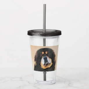 Tibetan Mastiff-schildering - Cute Original Dog Ar Acryl Drinkbeker