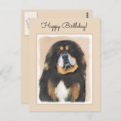 Tibetan Mastiff-schildering - Cute Original Dog Ar Briefkaart (Voorkant / Achterkant)