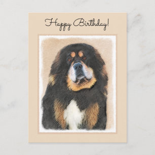 Tibetan Mastiff-schildering - Cute Original Dog Ar Briefkaart