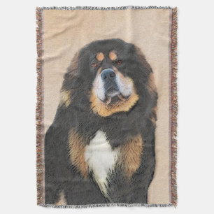Tibetan Mastiff-schildering - Cute Original Dog Ar Deken