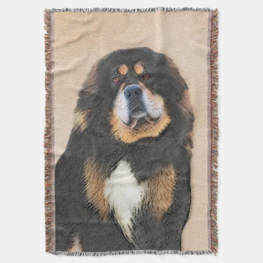 Tibetan Mastiff-schildering - Cute Original Dog Ar Deken (Voorkant Verticaal)