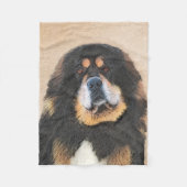Tibetan Mastiff-schildering - Cute Original Dog Ar Fleece Deken (Voorkant)