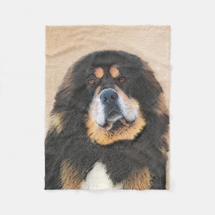 Tibetan Mastiff-schildering - Cute Original Dog Ar Fleece Deken