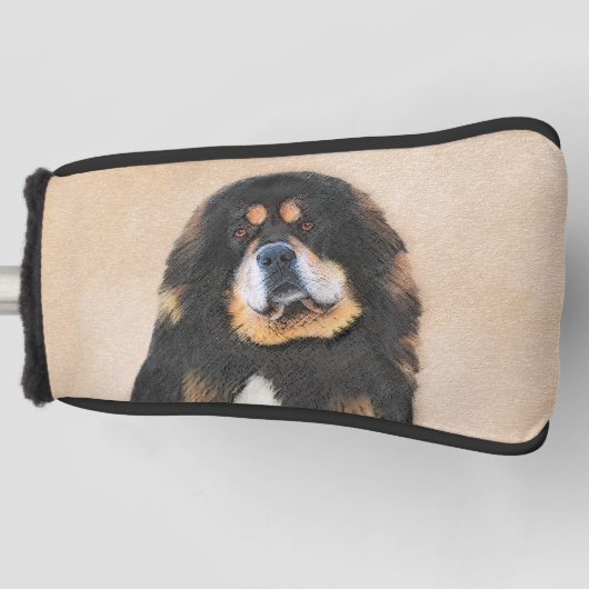 Tibetan Mastiff-schildering - Cute Original Dog Ar Golfheadcover (Voorkant)
