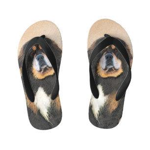 Tibetan Mastiff-schildering - Cute Original Dog Ar Kinder Teenslippers