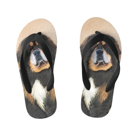 Tibetan Mastiff-schildering - Cute Original Dog Ar Kinder Teenslippers (Voetbed)