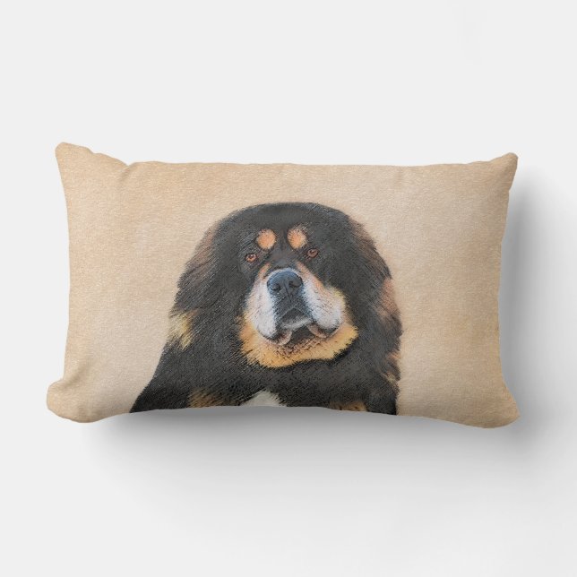 Tibetan Mastiff-schildering - Cute Original Dog Ar Kussen (Voorkant)