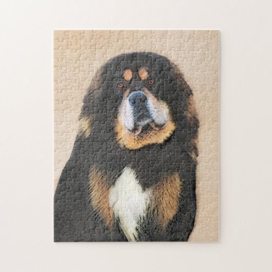 Tibetan Mastiff-schildering - Cute Original Dog Ar Legpuzzel (Verticaal)