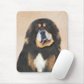 Tibetan Mastiff-schildering - Cute Original Dog Ar Muismat (Met muis)