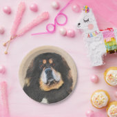 Tibetan Mastiff-schildering - Cute Original Dog Ar Papieren Bordje (Feest)