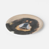 Tibetan Mastiff-schildering - Cute Original Dog Ar Papieren Bordje (Gekanteld)