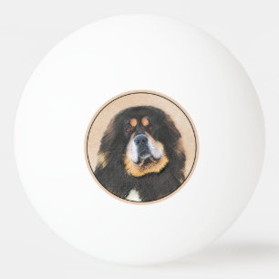 Tibetan Mastiff-schildering - Cute Original Dog Ar Pingpongbal