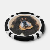 Tibetan Mastiff-schildering - Cute Original Dog Ar Poker Chips (Enkel)