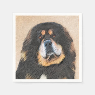Tibetan Mastiff-schildering - Cute Original Dog Ar Servet