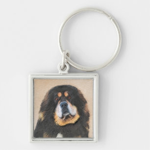 Tibetan Mastiff-schildering - Cute Original Dog Ar Sleutelhanger