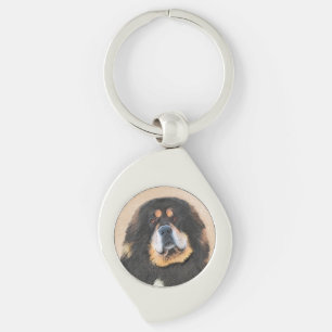 Tibetan Mastiff-schildering - Cute Original Dog Ar Sleutelhanger